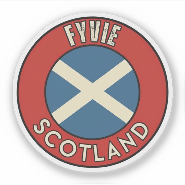 Pegatina Fyvie, Escocia (Anverso)