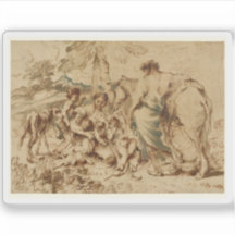 G. B. Castiglione - Una familia en un paisaje desi