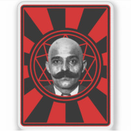 Pegatina G.I. Gurdjieff The Magus - v2 (rojo)