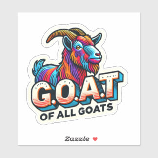 Pegatina G.O.A.T. of All GOATS - Majestic Colorful Goat