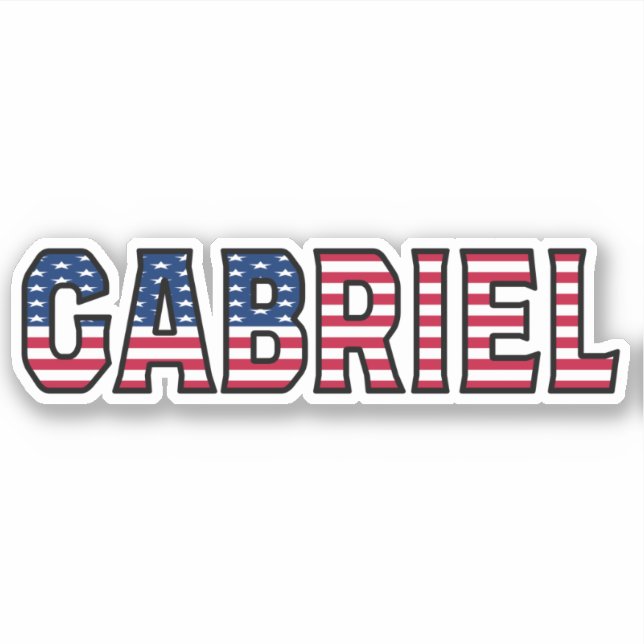 Pegatina Gabriel Name Vorname USA Sticker Stickerset (Anverso)