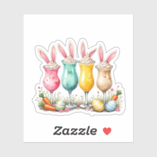 Pegatina Gafas de lata de pascua con orejas confitadas