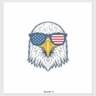 Pegatina Gafas de sol águila patriótica diseño vectorial vi