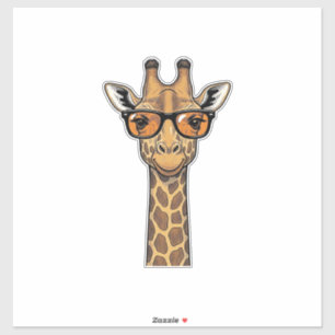 Pegatina Gafas de sol de jirafa geniales Camiseta de grabad