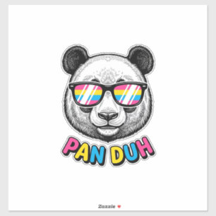 Pegatina Gafas de sol de Panda divertidas Camiseta de graba