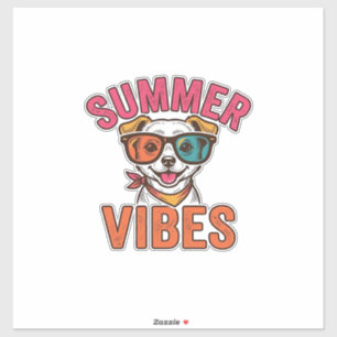 Pegatina Gafas de sol para perros de verano Diseño de camis