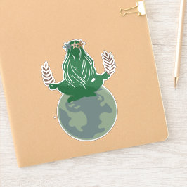 Pegatina Gaia Diosa de la Tierra, Madre Tierra, Planeta Tie