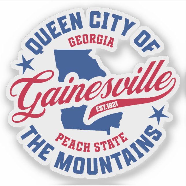 Pegatina Gainesville, Georgia (Anverso)