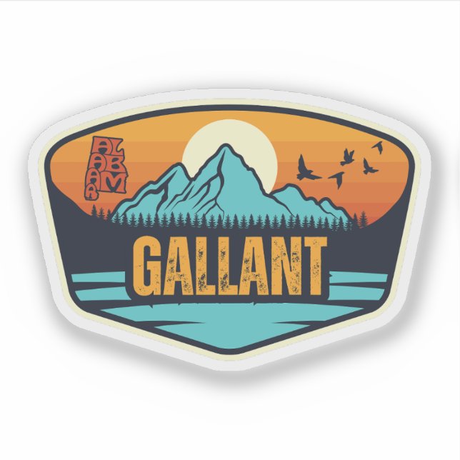 Pegatina Galante, Alabama (Anverso)