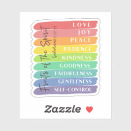 Pegatina Galatianos 5:22-23 Fruta del Espíritu