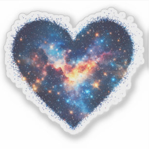 Pegatina Galaxy Heart El día de San Valentín