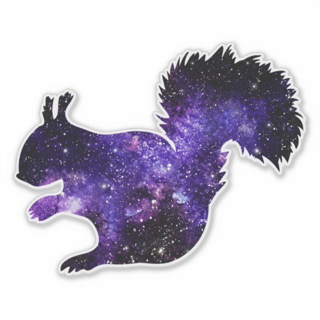 Pegatina Galaxy Squirrel (Anverso)