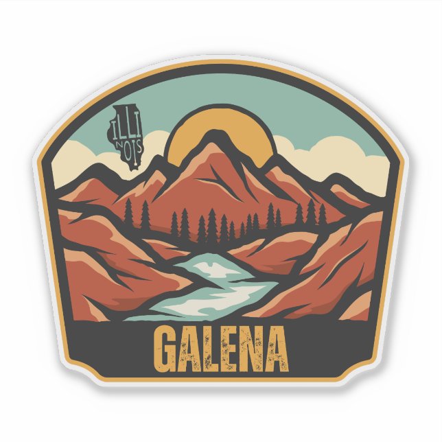 Pegatina Galena, Illinois  (Anverso)