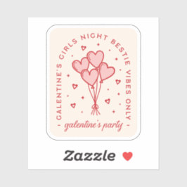 Pegatina Galentine fiesta valentines bestie best friend