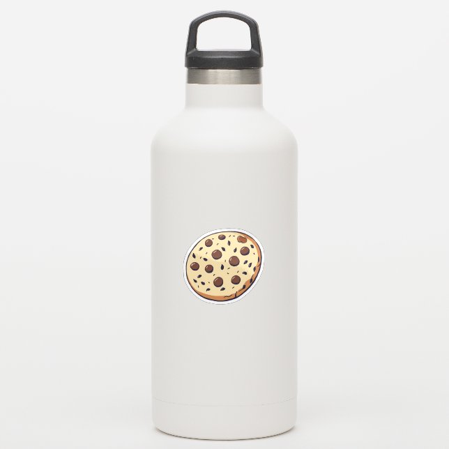 Pegatina Galleta con chispas de chocolate (Botella de agua)