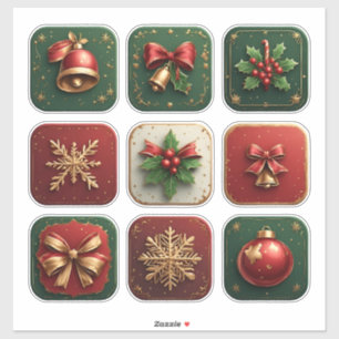 Pegatina Galletas de Navidad bellamente diseñadas