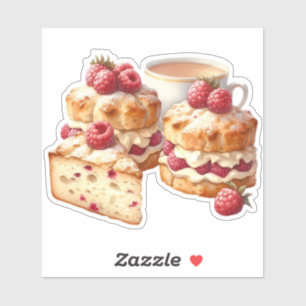 Pegatina Galletita de Fresa Sticker   Postre Acogedor