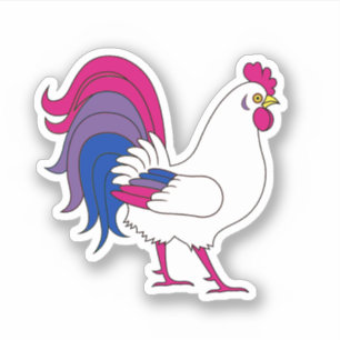 Pegatina Gallo Bisexual
