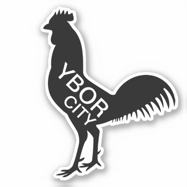 Pegatina Gallo de Ybor City (Anverso)