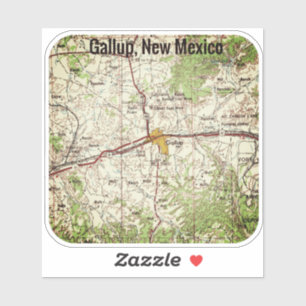Pegatina Gallup Topo Map