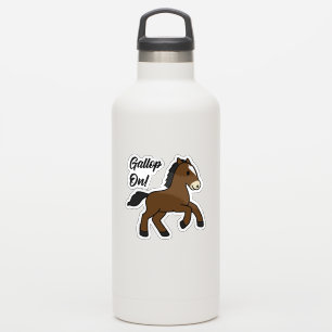 Pegatina ¡Galopa! Diseño adorable de caballo Kawaii