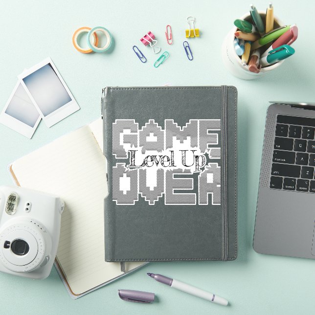 Pegatina Game Over: Restore Old-School Fun, Level Up Today (Funda para iPad)