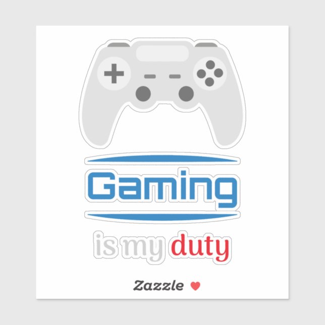 Pegatina Gaming Is My Duty Gamer Controller (Hoja)