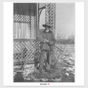 Pegatina Ganadero vaquero o forajido canadiense del viejo o