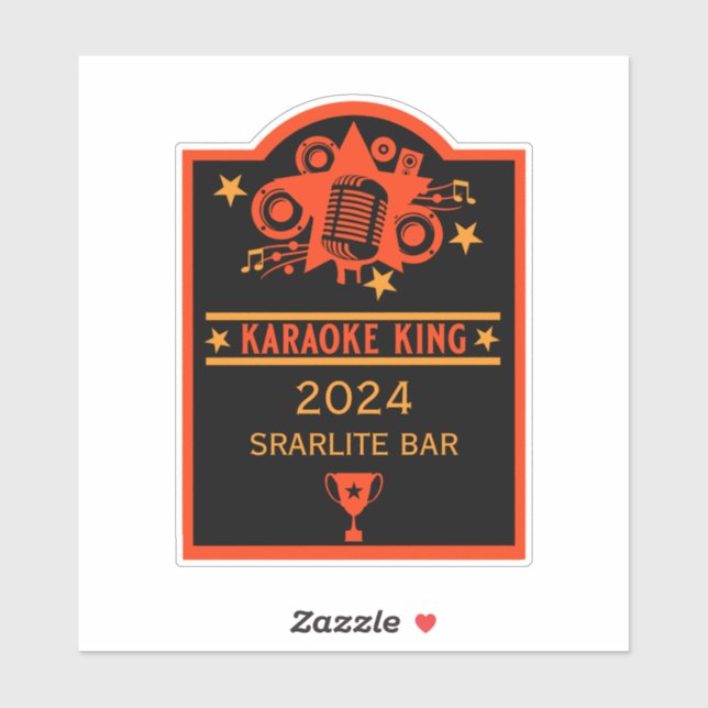 Pegatina Ganador de Karaoke (Hoja)