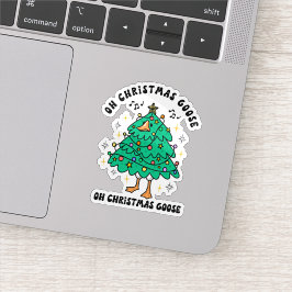Pegatina Ganso de Navidad lindo y divertido