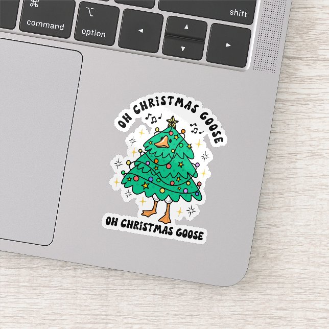Pegatina Ganso de Navidad lindo y divertido (Detalle)