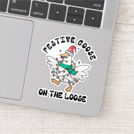 Pegatina Ganso Festivo Suelto Cute Navidad