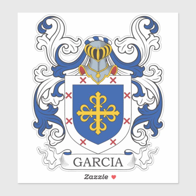 Pegatina Garcia Family Crest (Hoja)