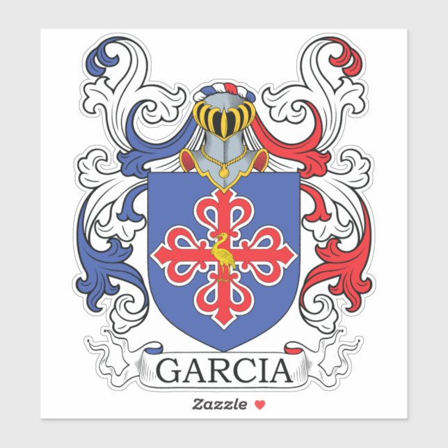 Pegatina Garcia Family Crest (Hoja)