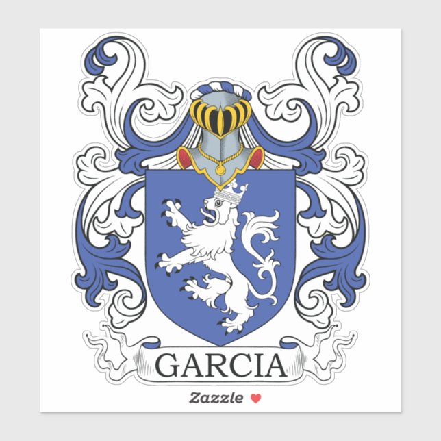 Pegatina Garcia Family Crest (Hoja)