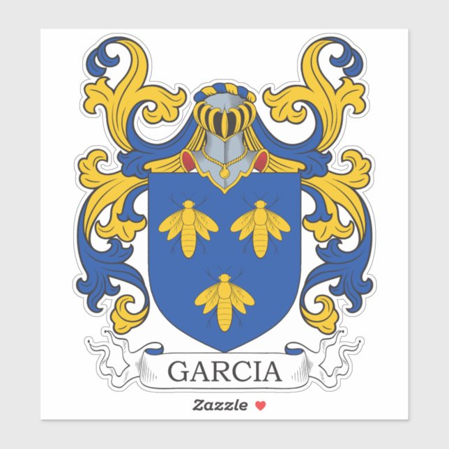 Pegatina Garcia Family Crest (Hoja)