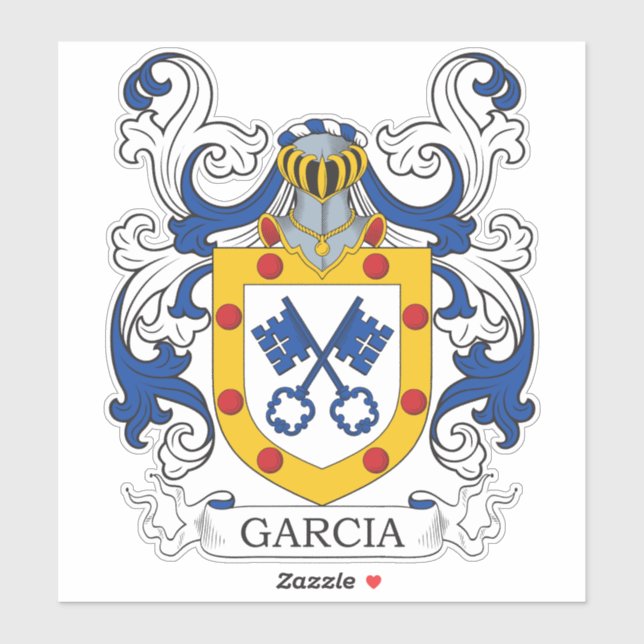 Pegatina Garcia Family Crest (Hoja)