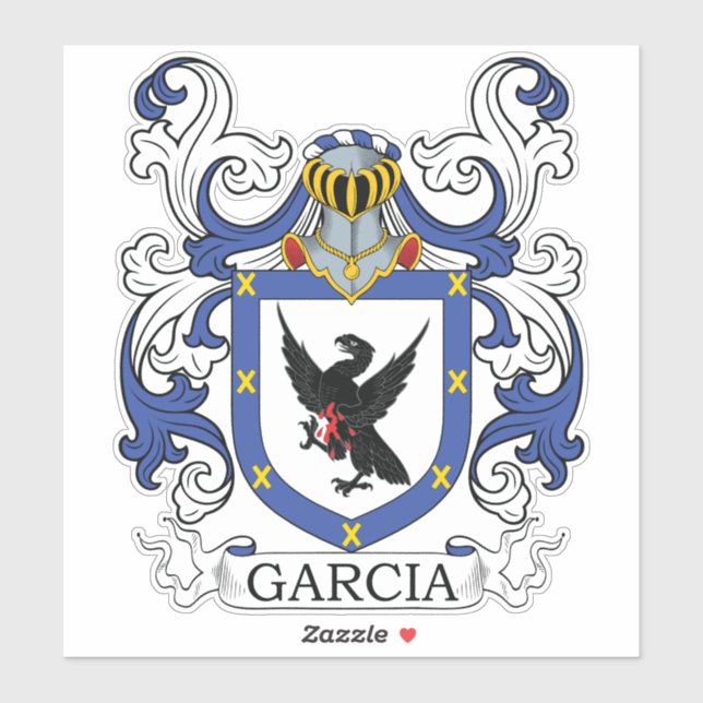 Pegatina Garcia Family Crest (Hoja)