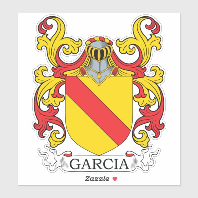 Pegatina Garcia Family Crest (Hoja)