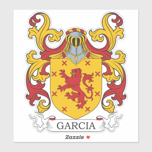 Pegatina Garcia Family Crest (Hoja)