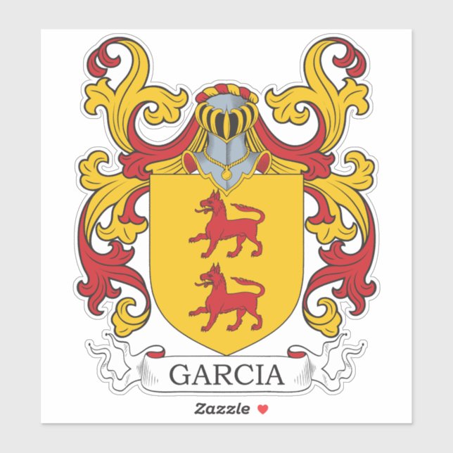 Pegatina Garcia Family Crest (Hoja)