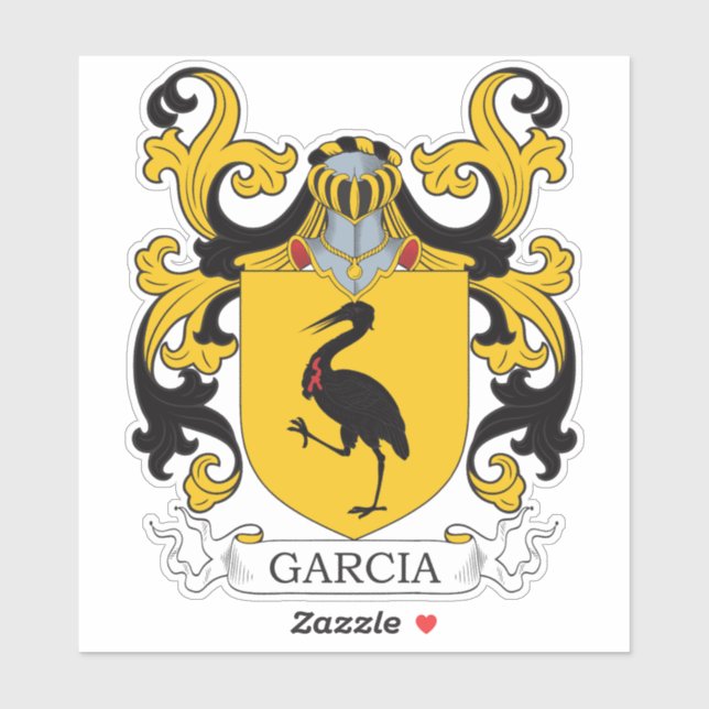 Pegatina Garcia Family Crest (Hoja)