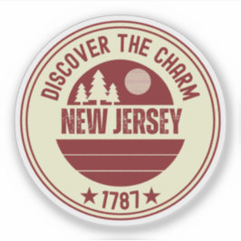 Pegatina Garden State NJ - Regalo de Nueva Jersey