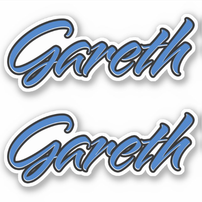 Pegatina Gareth Name blue Aufkleber Sticker Stickerset (Anverso)