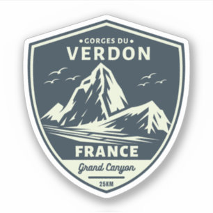 Pegatina Garganta de Verdon - viaje en motobike por las Gar