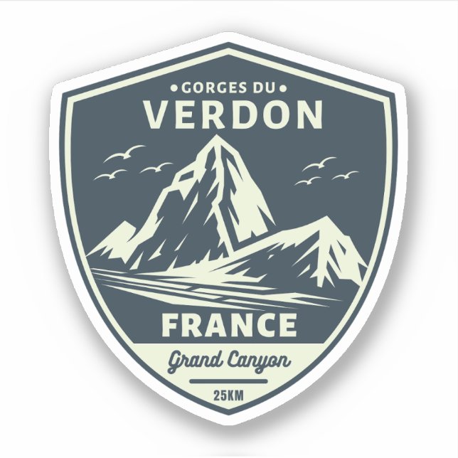 Pegatina Garganta de Verdon - viaje en motobike por las Gar (Anverso)
