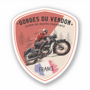 Pegatina Garganta de Verdon - viaje en motobike por las Gar