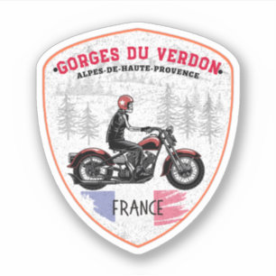 Pegatina Garganta de Verdon - viaje en motobike por les Gor