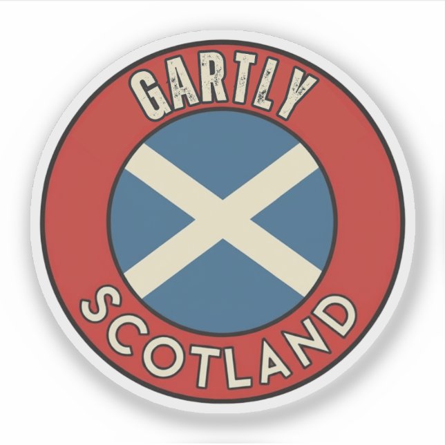 Pegatina Gartly, Escocia (Anverso)