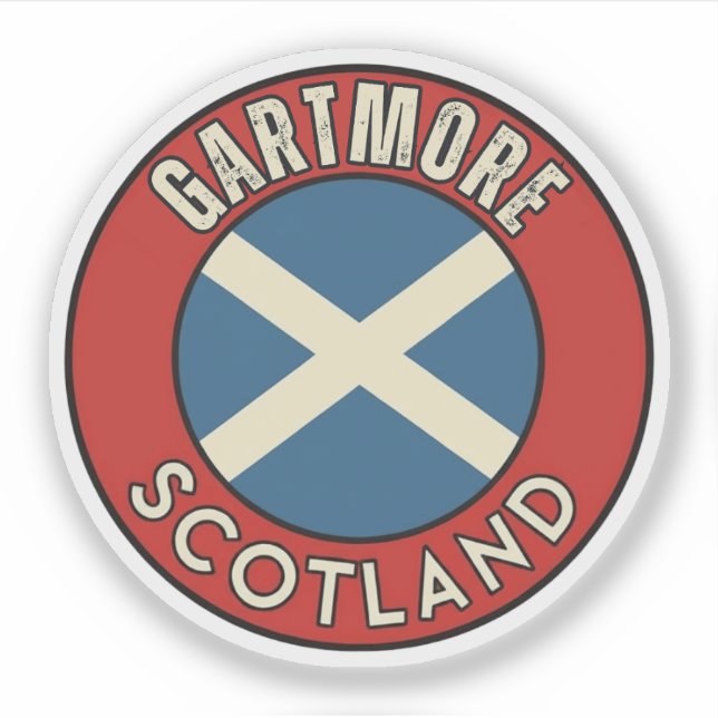 Pegatina Gartmore, Escocia (Anverso)